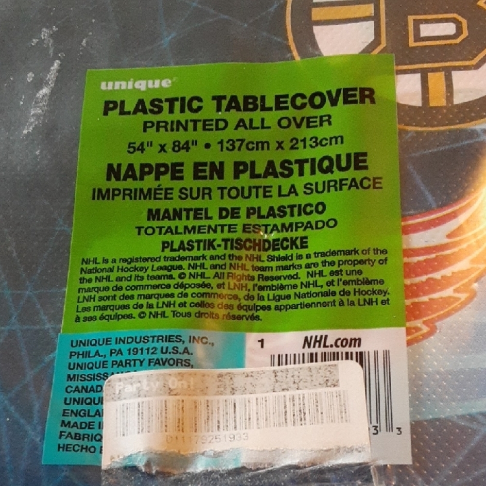 NHL Team Logos Plastic Table Cover UNIQUE